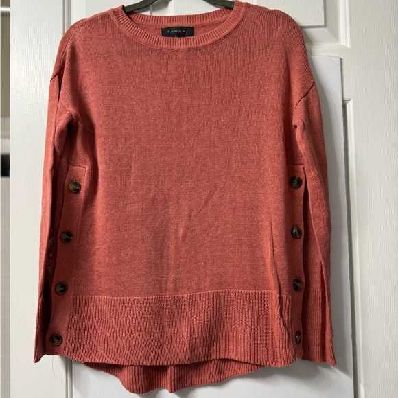 Tahari Sweaters - Tahari Linen Pull Over Sweater, XS, Terra cotta, Light weight NWOT